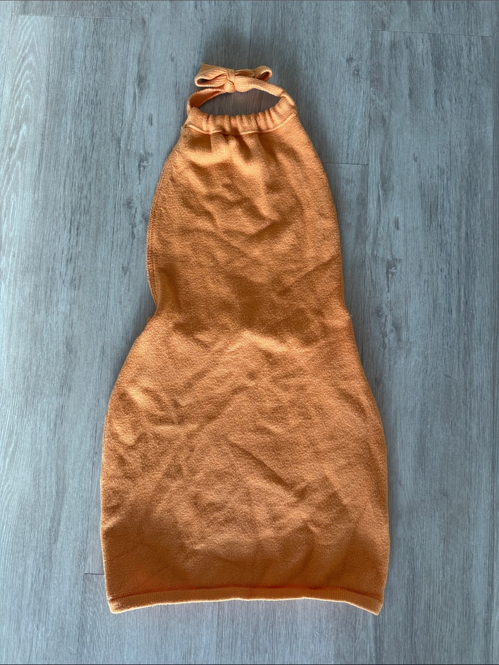 Edikted Orange Halter Mini Dress Small